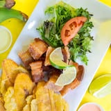 Papi’s fried pork, plantains and fresh salad
